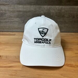 Topgolf Hat Cap Strap Back White Minneapolis Golf Breathable